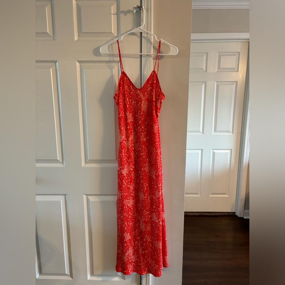 RESA Micha Slip Dress in Orange/red multi